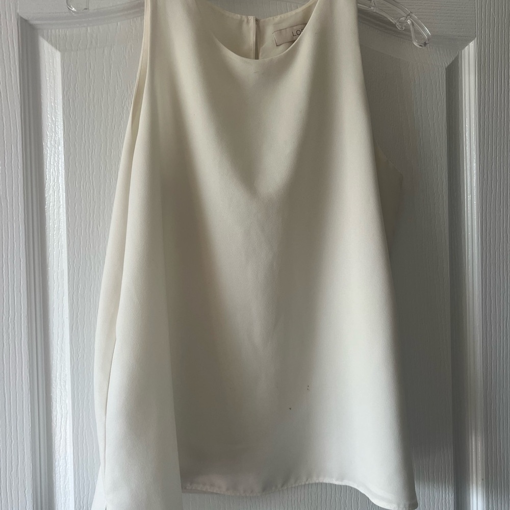 LOFT Cream Sleeveless Top